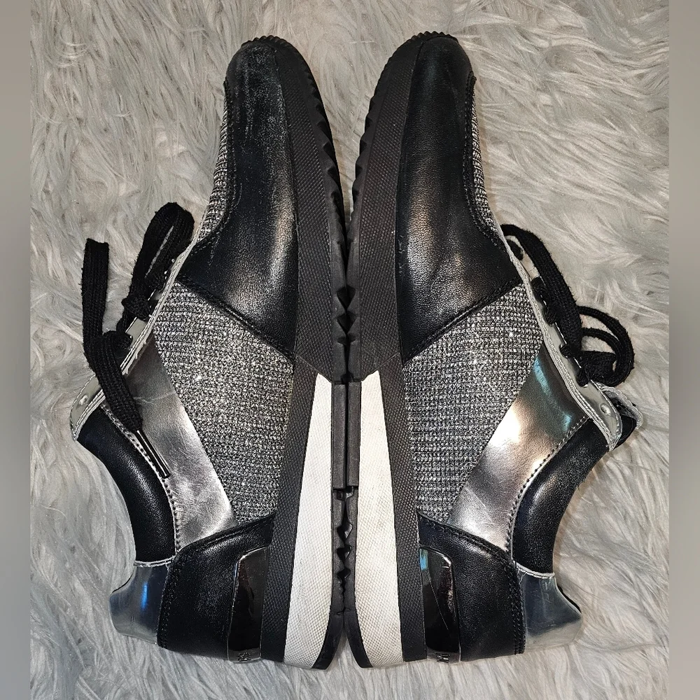 Michael Kors Allie Glitter Chain-Mesh Sneaker 7.5 - Picture 6 of 10